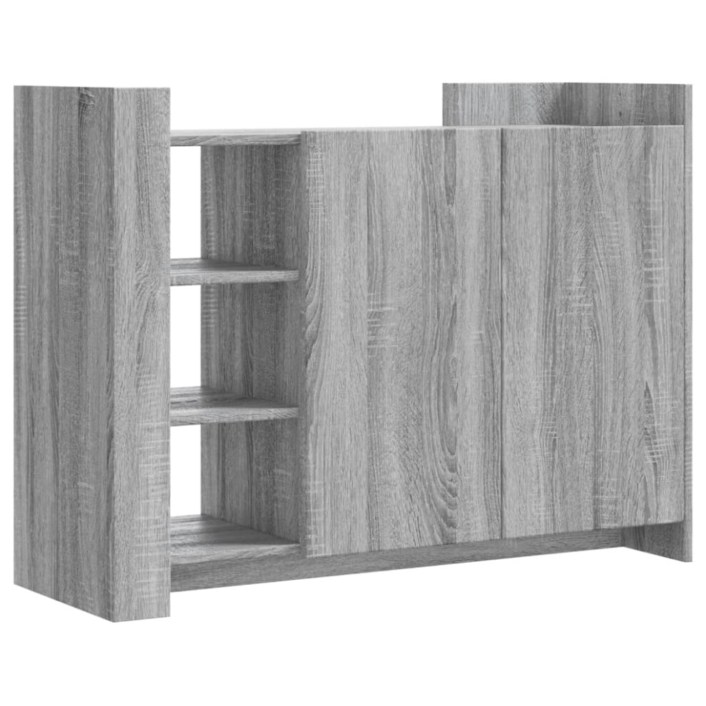 (grey sonoma) vidaXL Sideboard Storage Cupboard Cabinet Highboard Sonoma Oak Engineered Wood