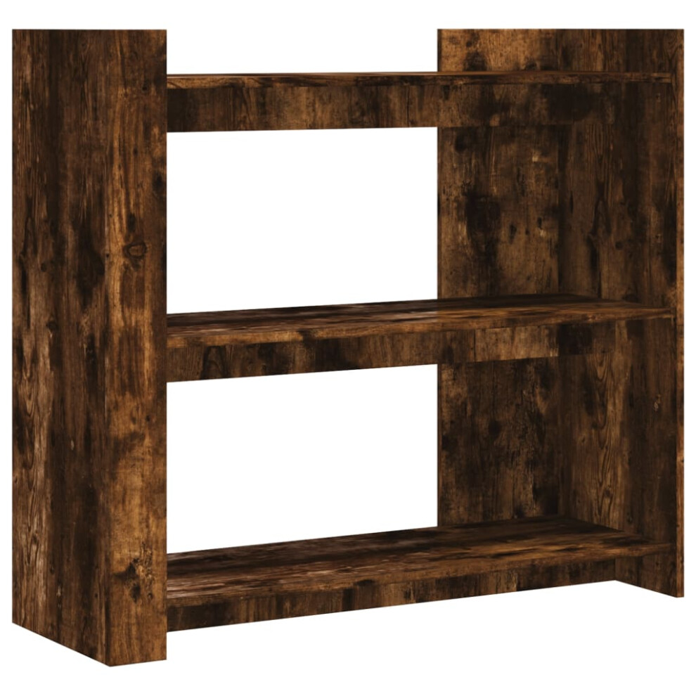 Vidaxl (Smoked Oak) Console Table Tea End Table Accent Side Table White Engineered Wood