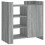 VidaXL (grey sonoma) vidaXL Sideboard Cupboard Side Cabinet Highboard Concrete Grey Engineered Wood 2