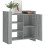 VidaXL (grey sonoma) vidaXL Sideboard Cupboard Side Cabinet Highboard Concrete Grey Engineered Wood 3