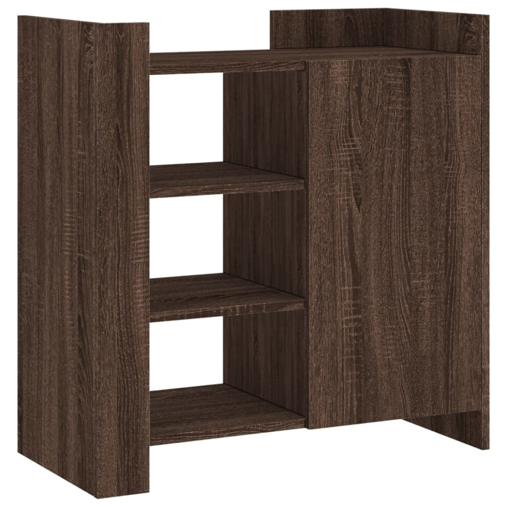 (brown oak) vidaXL Sideboard Cupboard Side Cabinet Highboard Concrete Grey Engineered Wood