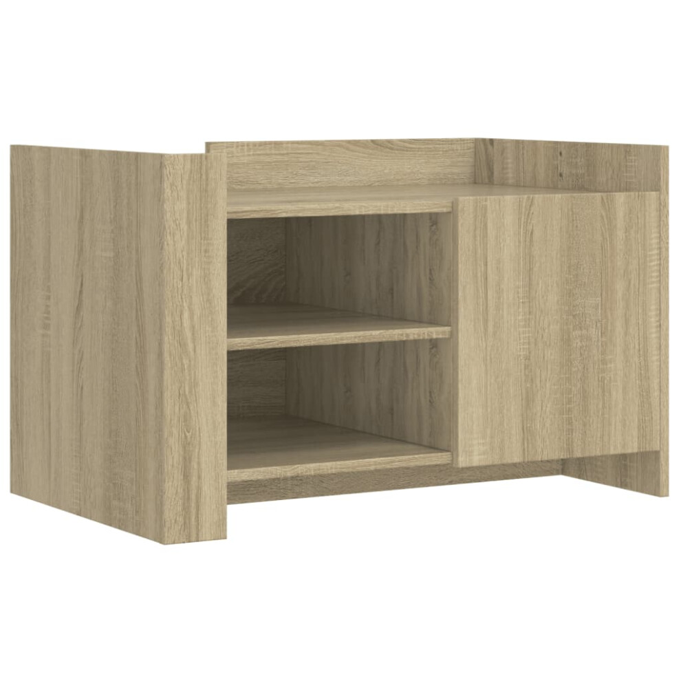 Vidaxl Brown (Sonoma Oak, 80 X 50 X 50 Cm) Coffee Table End Table Accent Side Table Sonoma Oak Engineered Wood
