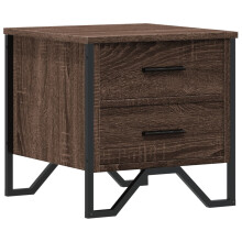 (brown oak, 1 pcs) vidaXL Bedside Cabinets Nightstand Bed Table 2 pcs Smoked Oak Engineered Wood