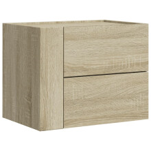 (sonoma oak, 1 pcs) vidaXL Wall-mounted Bedside Cabinet Floating Bed Table Side Cabinet Smoked Oak