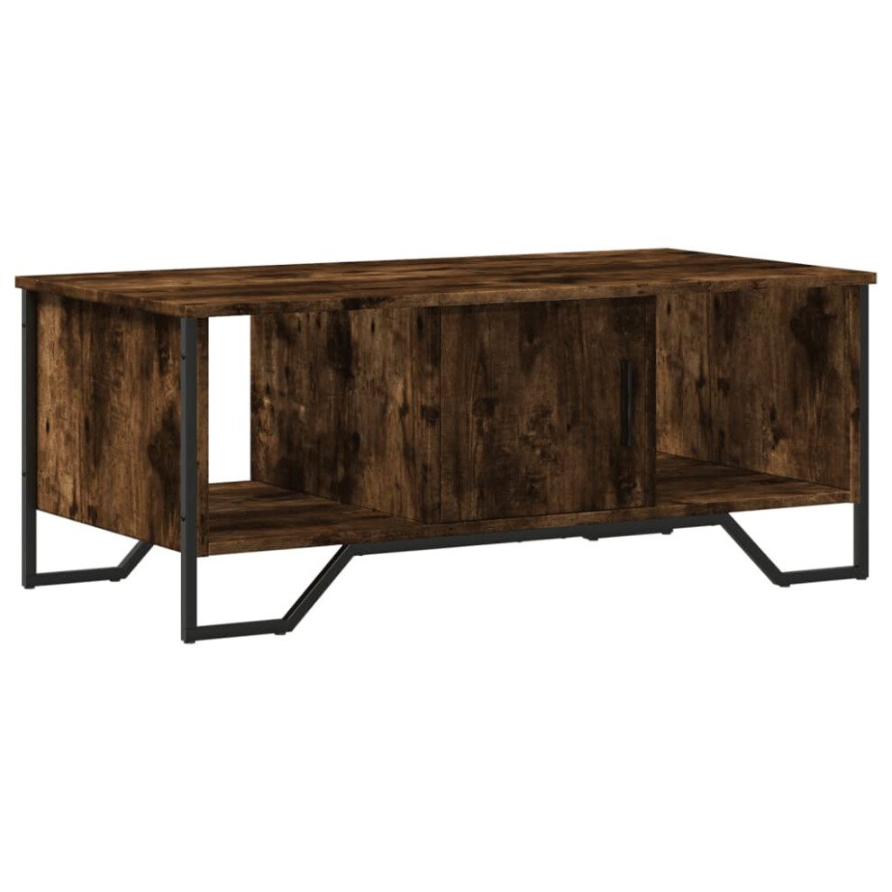 (smoked oak) vidaXL Coffee Table End Table Accent Side Table Smoked Oak Engineered Wood