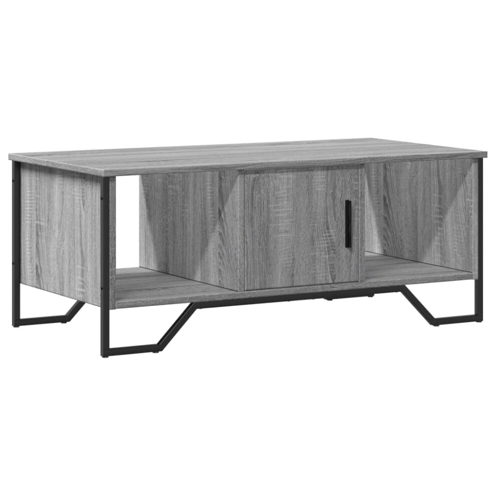 (grey sonoma) vidaXL Coffee Table End Table Accent Side Table Smoked Oak Engineered Wood