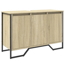 (sonoma oak) vidaXL Bathroom Sink Cabinet Storage Cabinet Vanity Unit Black Engineered Wood