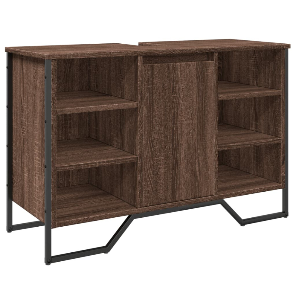 Vidaxl (Brown Oak) Bathroom Sink Cabinet Storage Vanity Unit Grey Sonoma Engineered Wood