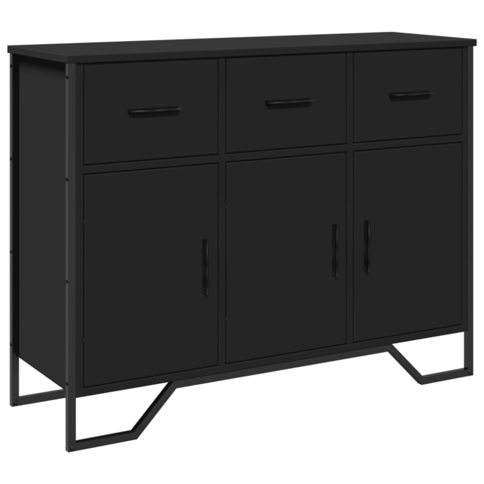 Vidaxl (Black) Sideboard Storage Cupboard Cabinet Highboard Smoked Oak Engineered Wood