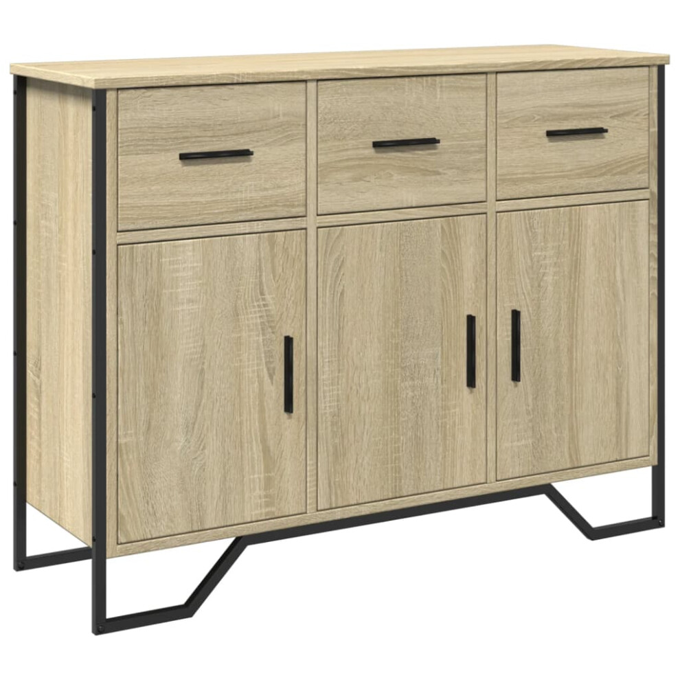 (sonoma oak) vidaXL Sideboard Storage Cupboard Cabinet Highboard Smoked Oak Engineered Wood