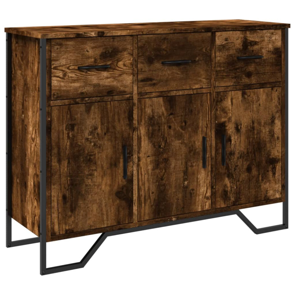 (smoked oak) vidaXL Sideboard Storage Cupboard Cabinet Highboard Smoked Oak Engineered Wood