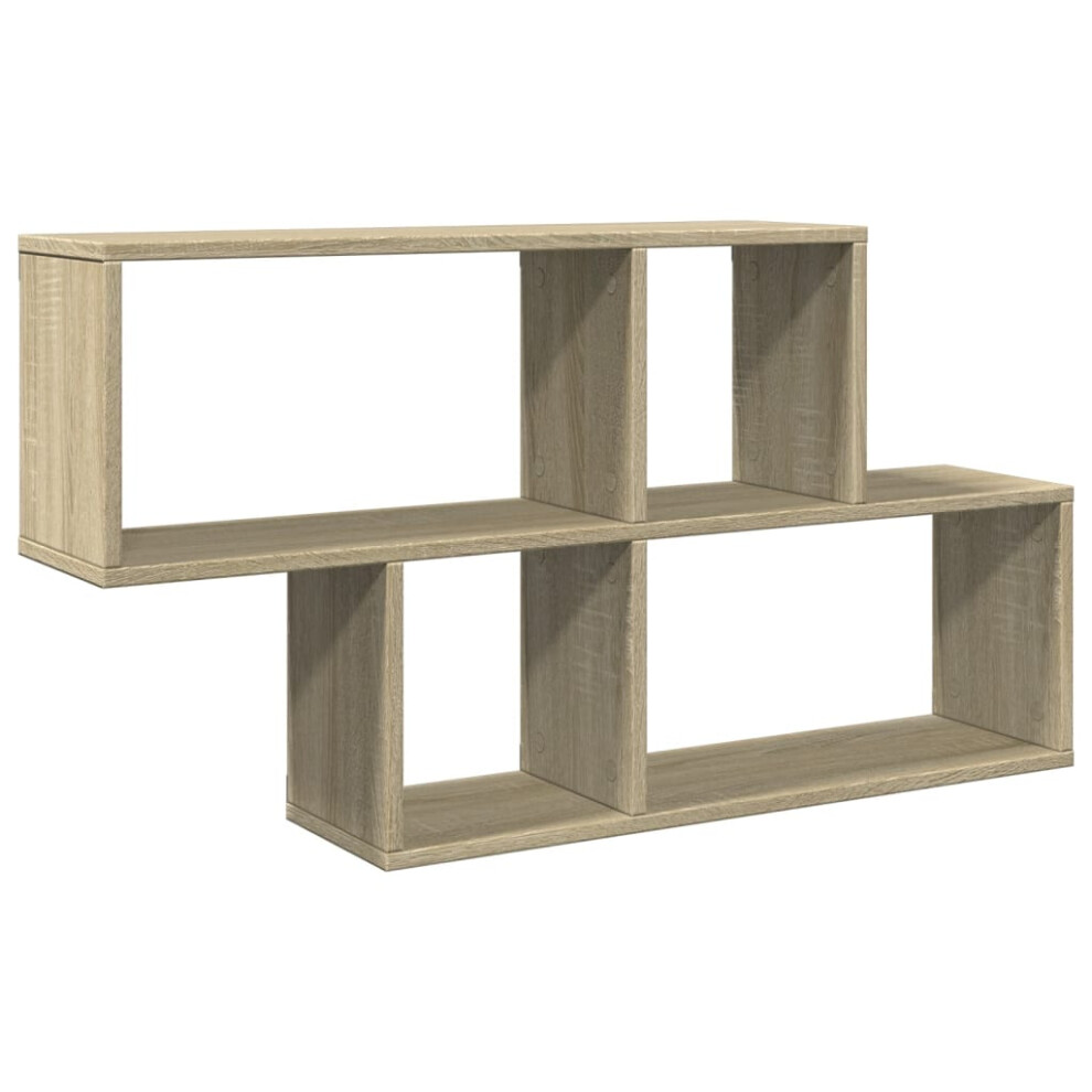 Vidaxl (Sonoma Oak) Wall Shelf Floating Shelf Wall Storage Shelf Wall Rack Engineered Wood Brown