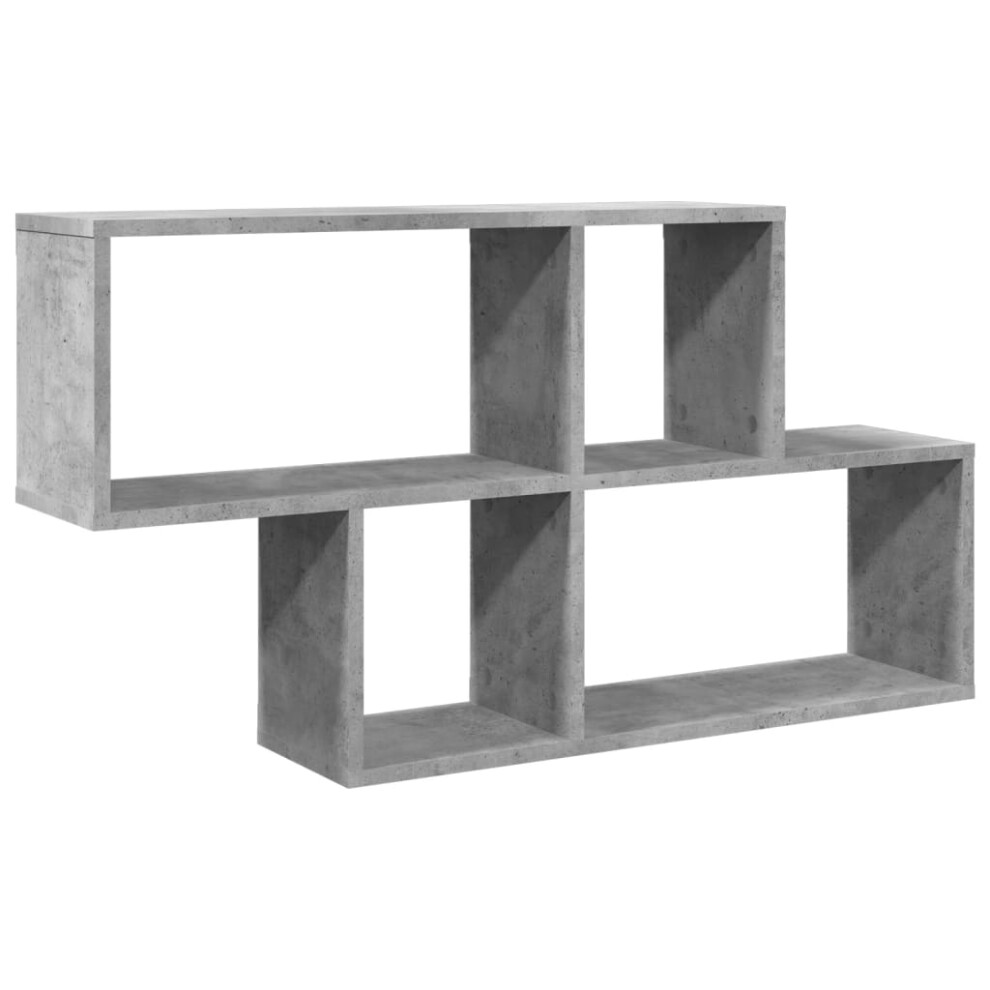 Vidaxl (Concrete ) Wall Shelf Floating Shelf Wall Storage Shelf Wall Rack Engineered Wood Grey