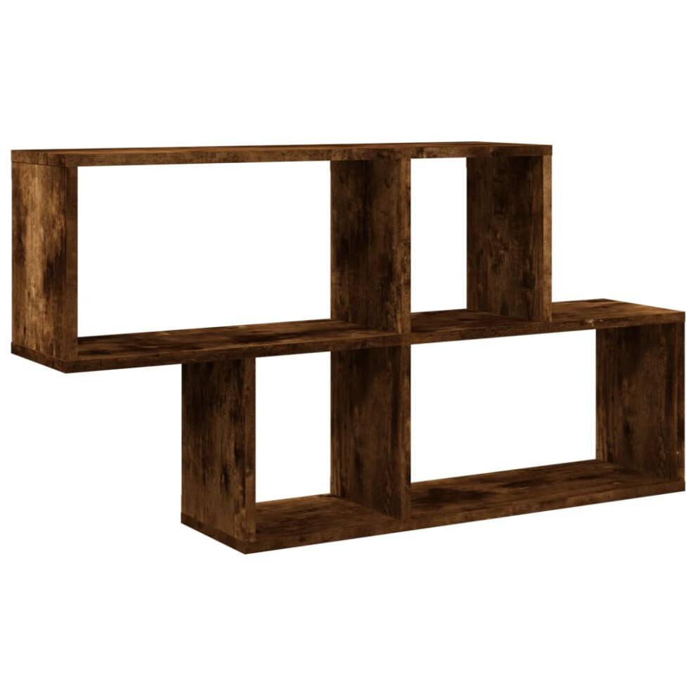 (smoked oak) vidaXL Wall Shelf Floating Shelf Wall Storage Shelf Wall Rack Engineered Wood