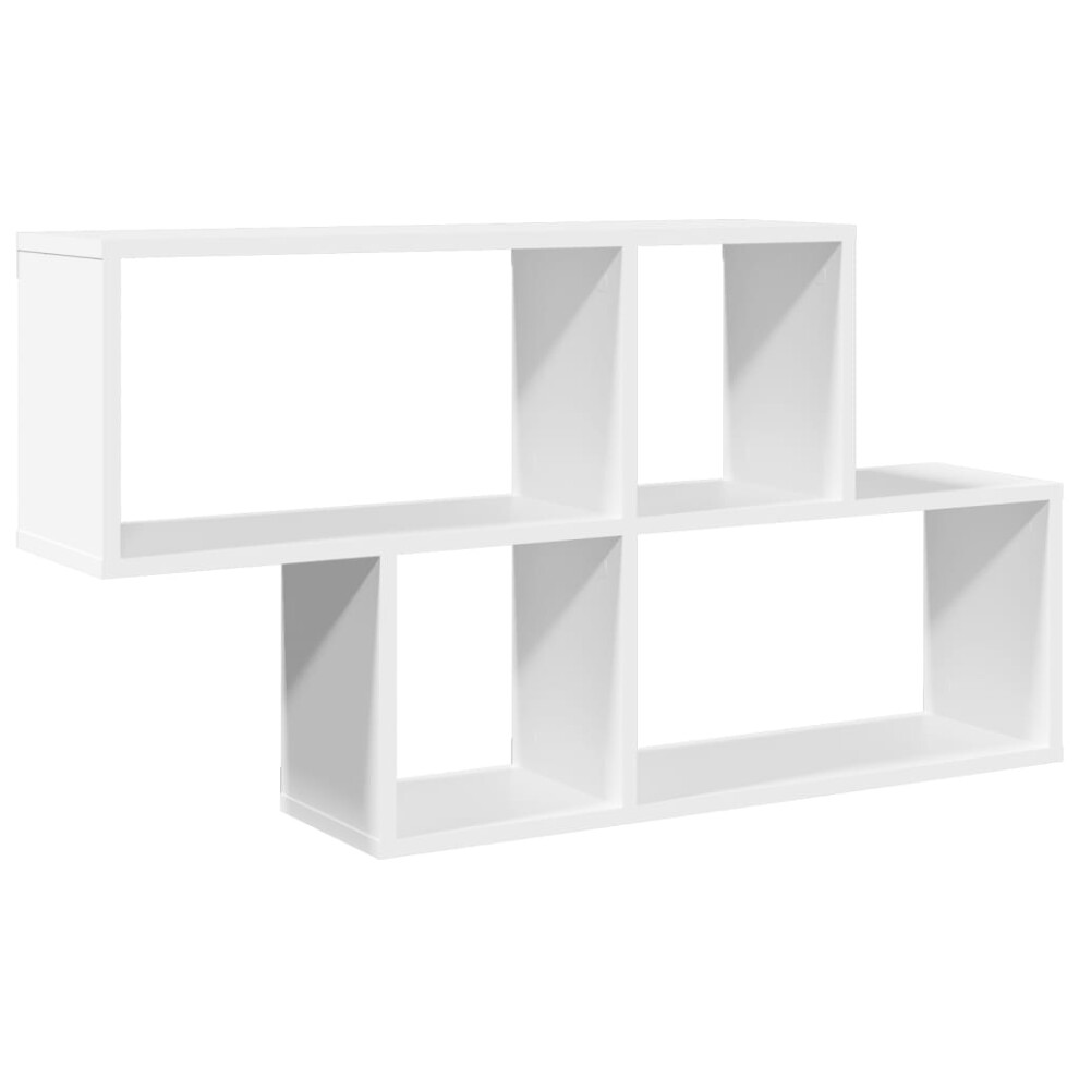 (white) vidaXL Wall Shelf Floating Shelf Wall Storage Shelf Wall Rack Engineered Wood