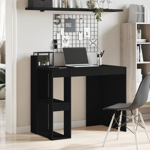 VidaXL (black) vidaXL Office Desk Computer Desk Writing Table Study Table Engineered Wood 2