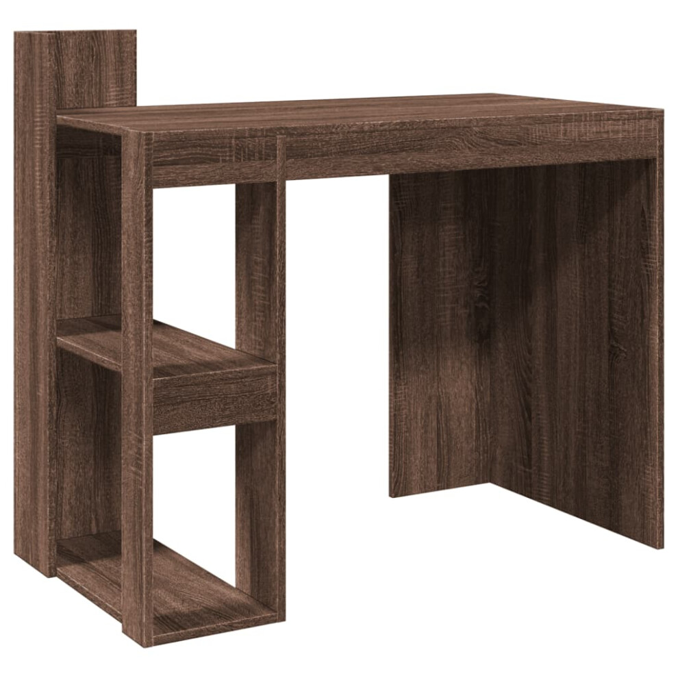 Vidaxl (Brown Oak) Office Desk Computer Desk Writing Table Study Table Engineered Wood