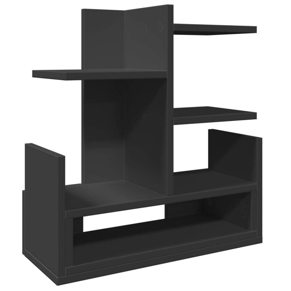 Vidaxl (Black) Desk Organiser Office Tray Organiser File Organiser Engineered Wood