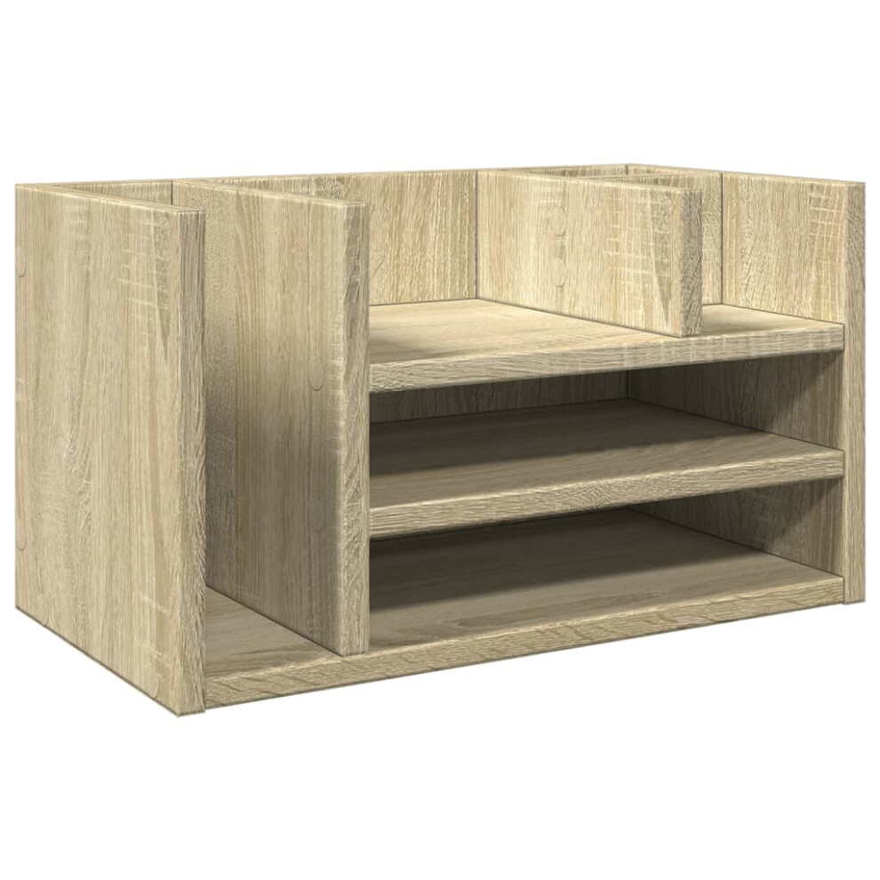 Vidaxl (Sonoma Oak) Desk Organiser Tray Organiser Office File Organiser Engineered Wood