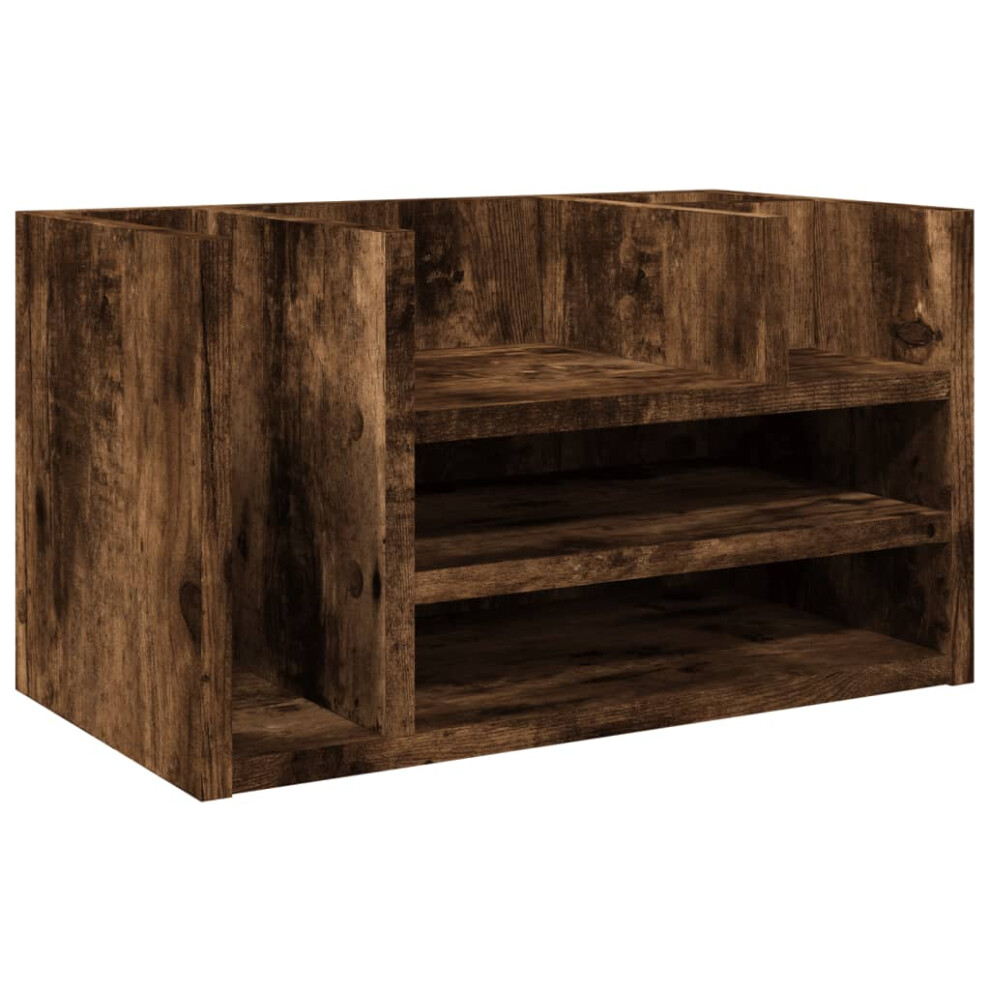 Vidaxl (Smoked Oak) Desk Organiser Tray Organiser Office File Organiser Engineered Wood