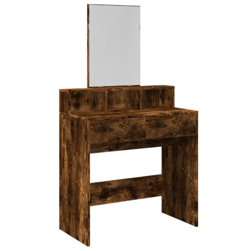 VidaXL (smoked oak) vidaXL Dressing Table with Mirror Cosmetic Table Vanity Desk Makeup Table