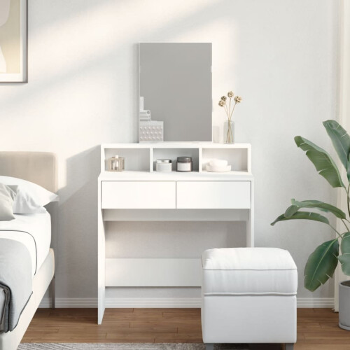 VidaXL (white) vidaXL Dressing Table with Mirror Cosmetic Table Vanity Desk Makeup Table 2