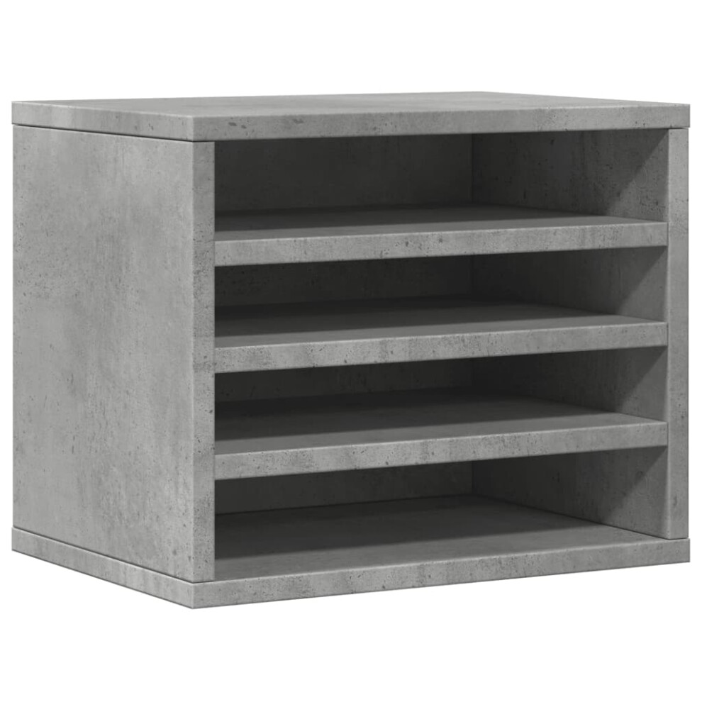 (concrete grey) vidaXL Desk Organiser Tray Organiser File Organiser Sonoma Oak Engineered wood