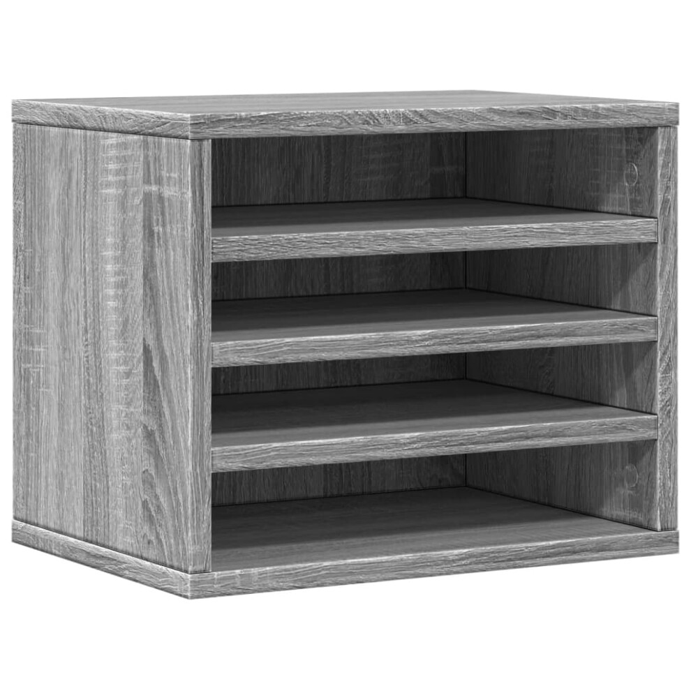 Vidaxl (Grey Sonoma) Desk Organiser Tray Organiser File Organiser Sonoma Oak Engineered Wood