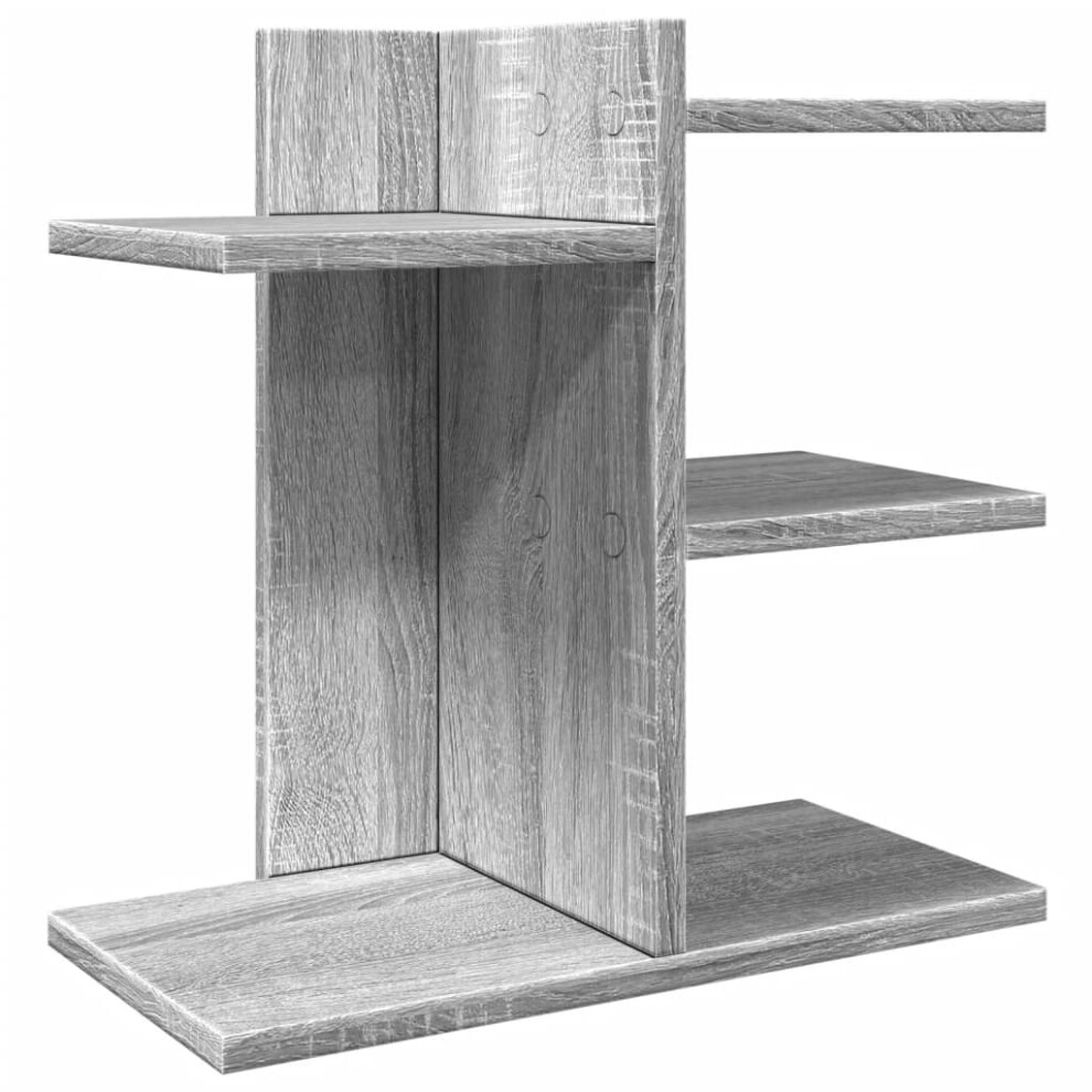 (grey sonoma) vidaXL Desk Organiser Tray Organiser File Organiser Smoked Oak Engineered wood