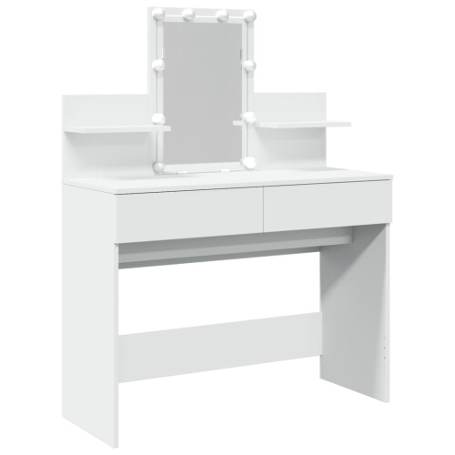 VidaXL (white) vidaXL Dressing Table with LED Cosmetic Table Vanity Makeup Table Grey Sonoma 1