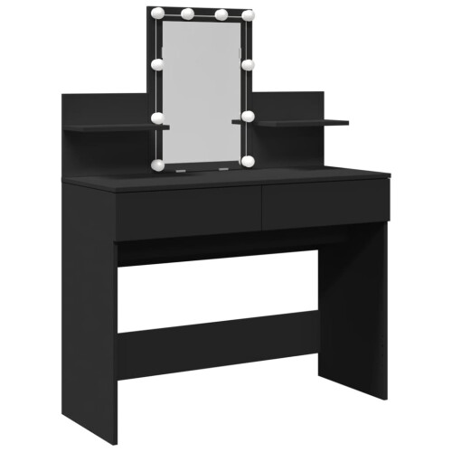VidaXL (black) vidaXL Dressing Table with LED Cosmetic Table Vanity Makeup Table Grey Sonoma 1