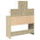 VidaXL (sonoma oak) vidaXL Dressing Table with LED Cosmetic Table Vanity Makeup Table Grey Sonoma 4