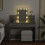 VidaXL (grey sonoma) vidaXL Dressing Table with LED Cosmetic Table Vanity Makeup Table Grey Sonoma 3