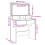 VidaXL (black) vidaXL Dressing Table with LED Cosmetic Table Vanity Makeup Table Smoked Oak 4