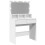 VidaXL (white) vidaXL Dressing Table with LED Cosmetic Table Vanity Makeup Table Smoked Oak 8