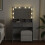 VidaXL (concrete grey) vidaXL Dressing Table with LED Cosmetic Table Vanity Makeup Table Smoked Oak 3
