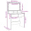 VidaXL (concrete grey) vidaXL Dressing Table with LED Cosmetic Table Vanity Makeup Table Smoked Oak 4