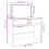VidaXL (black) vidaXL Dressing Table with LED Cosmetic Table Vanity Makeup Table Brown Oak 3