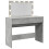 VidaXL (concrete grey) vidaXL Dressing Table with LED Cosmetic Table Vanity Makeup Table Brown Oak 8