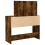 VidaXL (smoked oak) vidaXL Dressing Table with LED Cosmetic Table Vanity Makeup Table Brown Oak 7