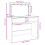 VidaXL (concrete grey) vidaXL Dressing Table with LED Cosmetic Table Vanity Makeup Table Brown Oak 4