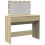 VidaXL (sonoma oak) vidaXL Dressing Table with LED Cosmetic Table Vanity Makeup Table Brown Oak 2