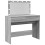 VidaXL (grey sonoma) vidaXL Dressing Table with LED Cosmetic Table Vanity Makeup Table Brown Oak 1