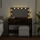 VidaXL (smoked oak) vidaXL Dressing Table with LED Cosmetic Table Vanity Makeup Table Brown Oak 3