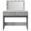 VidaXL (concrete grey) vidaXL Dressing Table with LED Cosmetic Table Vanity Makeup Table Brown Oak 5