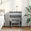 VidaXL (concrete grey) vidaXL Dressing Table and Stool Bedroom Cosmetic Table Vanity Makeup Table 3