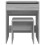 VidaXL (grey sonoma) vidaXL Dressing Table and Stool Bedroom Cosmetic Table Vanity Makeup Table 5
