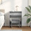 VidaXL (grey sonoma) vidaXL Dressing Table and Stool Bedroom Cosmetic Table Vanity Makeup Table 3