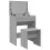 VidaXL (grey sonoma) vidaXL Dressing Table and Stool Bedroom Cosmetic Table Vanity Makeup Table 8