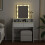 VidaXL (white) vidaXL Dressing Table with LED Cosmetic Table Vanity Makeup Table Sonoma Oak 3